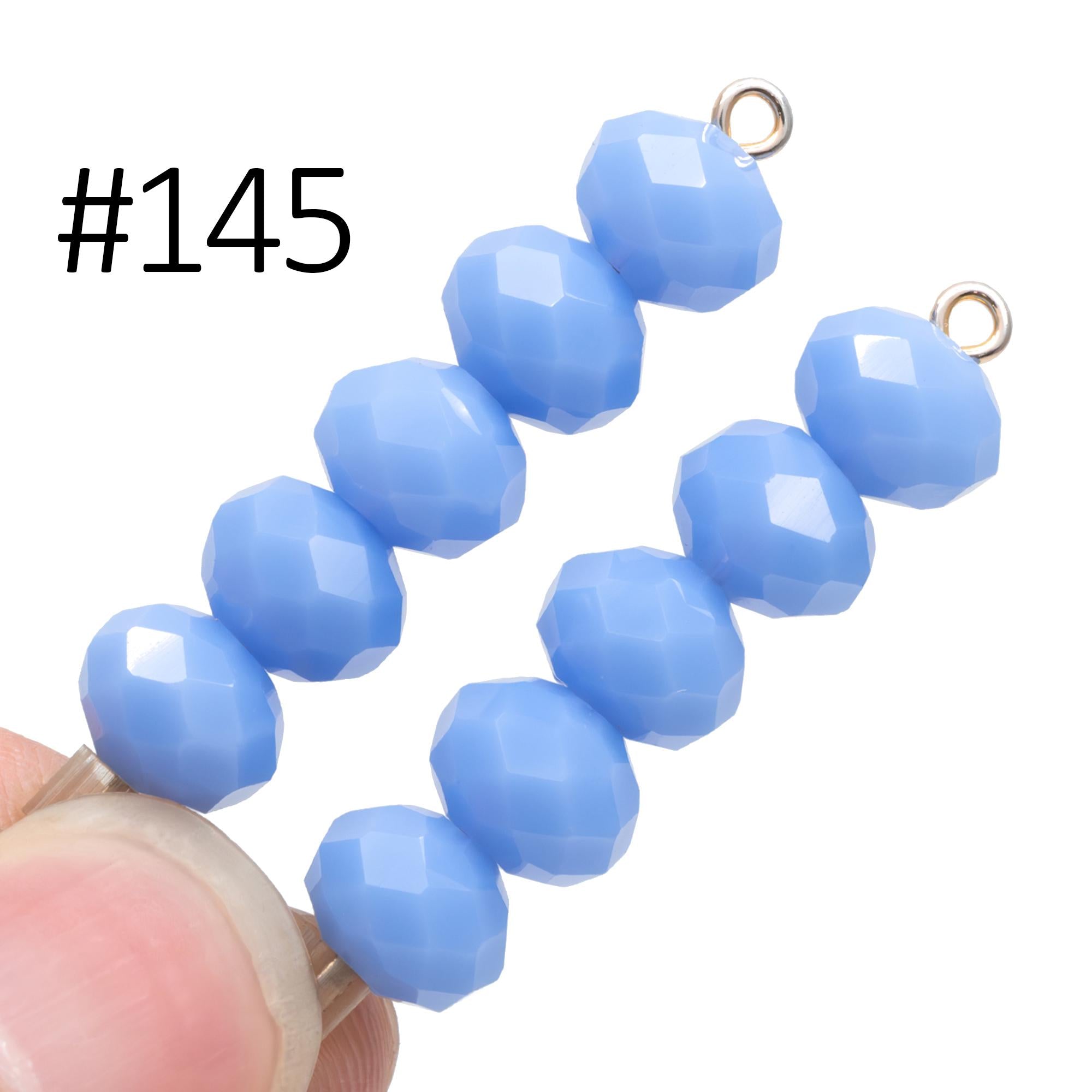 65 beads- Faceted Glass Crystal Rondelle Beads,6x8mm (BZ08)